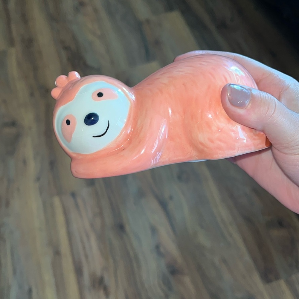 Sloth “piggy” bank